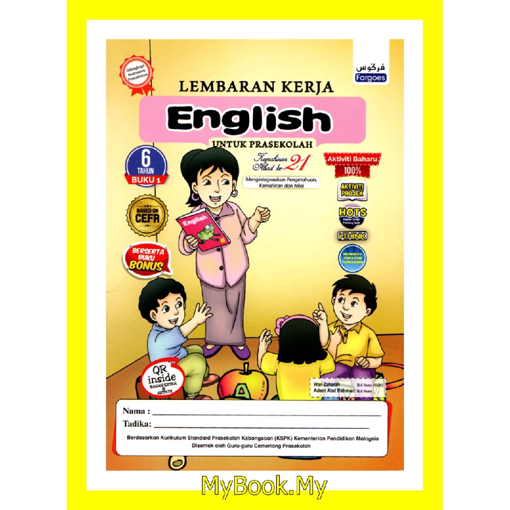 MyB Buku Lembaran Kerja Untuk Prasekolah Tahun English Buku Fargoes Shopee Malaysia