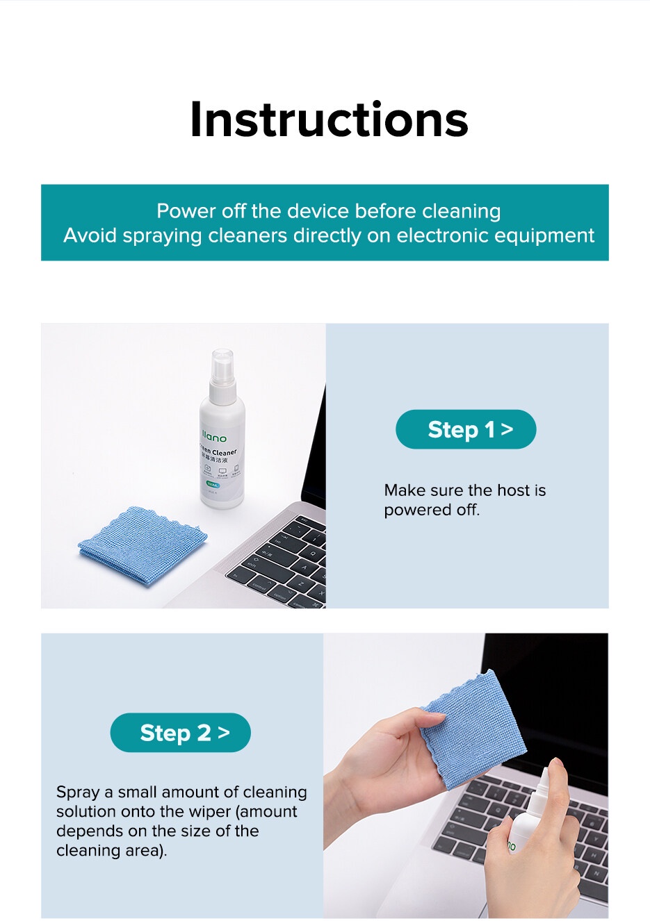 llano Computer Screen Cleaning Kit Lcd Monitor Cleaner for Laptop ...