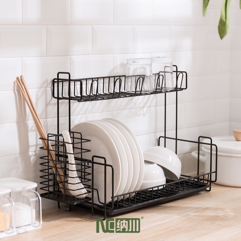 Kitchen Counter Walmart Kitchen Dish Rack 2-Tier Dish Rack,Easy