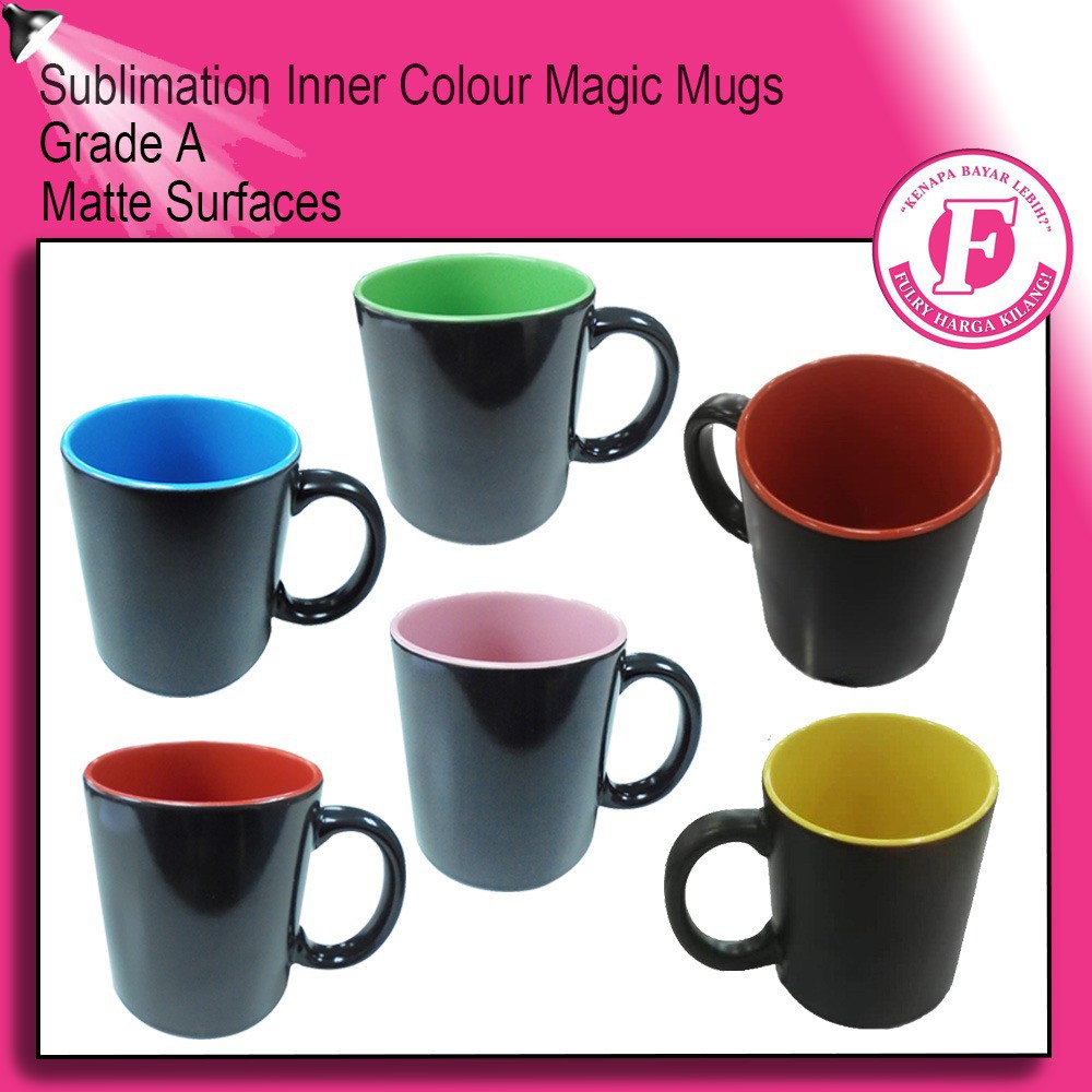 Sublimation Inner Color Magic Mug 11oz | Shopee Malaysia