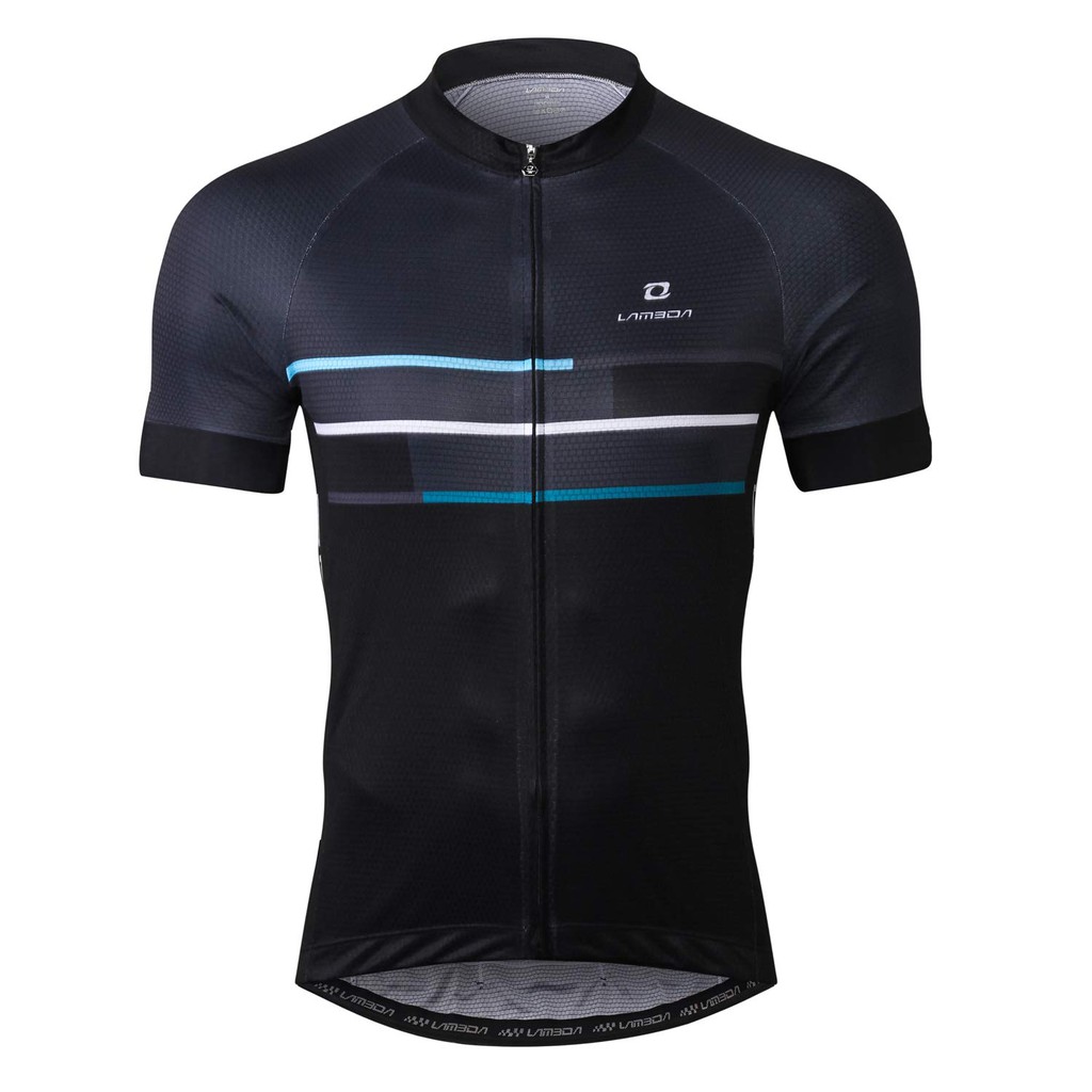 LAMEDA Men's Cycling Jersey Breathable Lightweight Short Sleeve Elastic Pro Road Bike Shirt Full Zip
