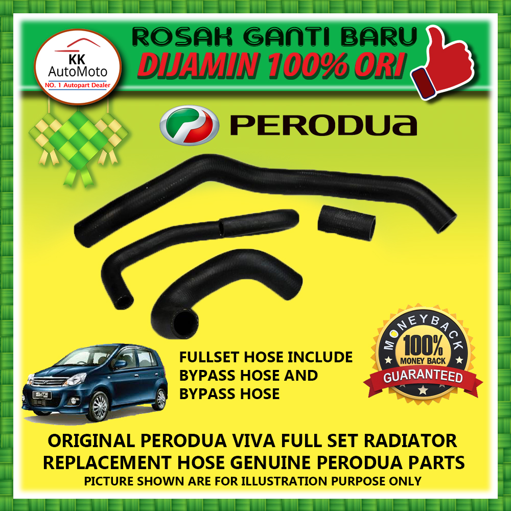 Perodua Viva 660 850 1.0 Elite Genuine Proganti Full Set Radiator Hose ...