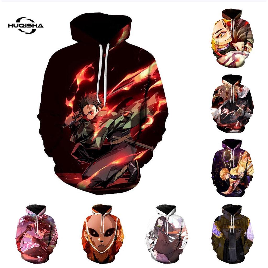 Teen Fashion Japanese Anime Demon Slayer Kimetsu No Yaiba Kamado Nezuko 3D  Print Unisex Hoodies Casual Long Sleeve Hoode | Shopee Malaysia