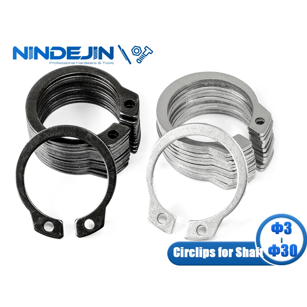 NINDEJIN C Type External Circlip Retaining Rings For Shaft Stainless ...