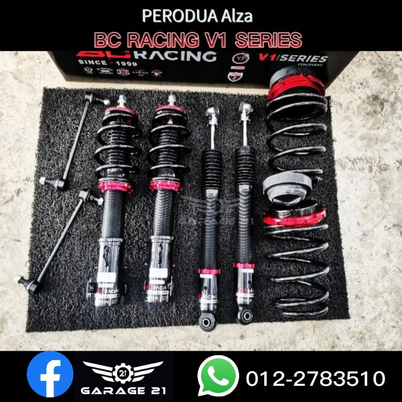 Perodua Alza BC RACING V1 Series Adjustable Absorber hilo soft hard