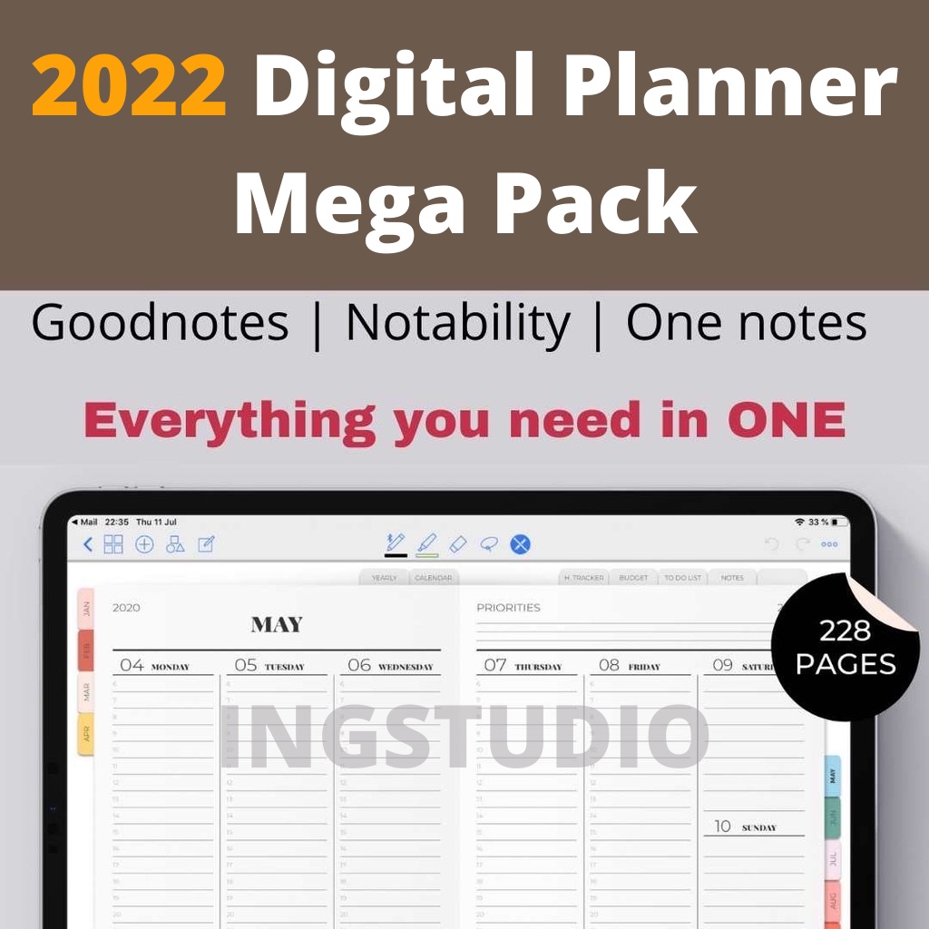 2024 GoodNotes Notability Digital Planner MEGA PACK Template | Bullet ...