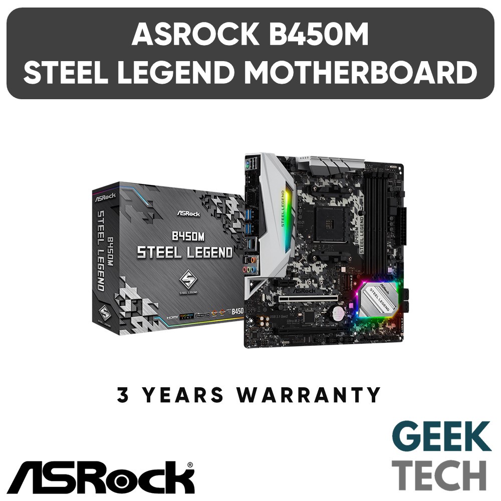 Asrock b450 steel hot sale legend price