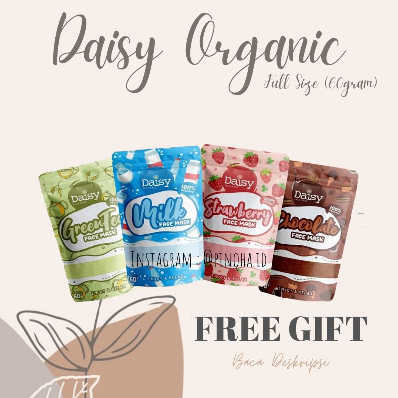 [FREE Gift] DAISY ORGANIC FULL SIZE 60gram/DAISY ORGANIC Mask/DAISY