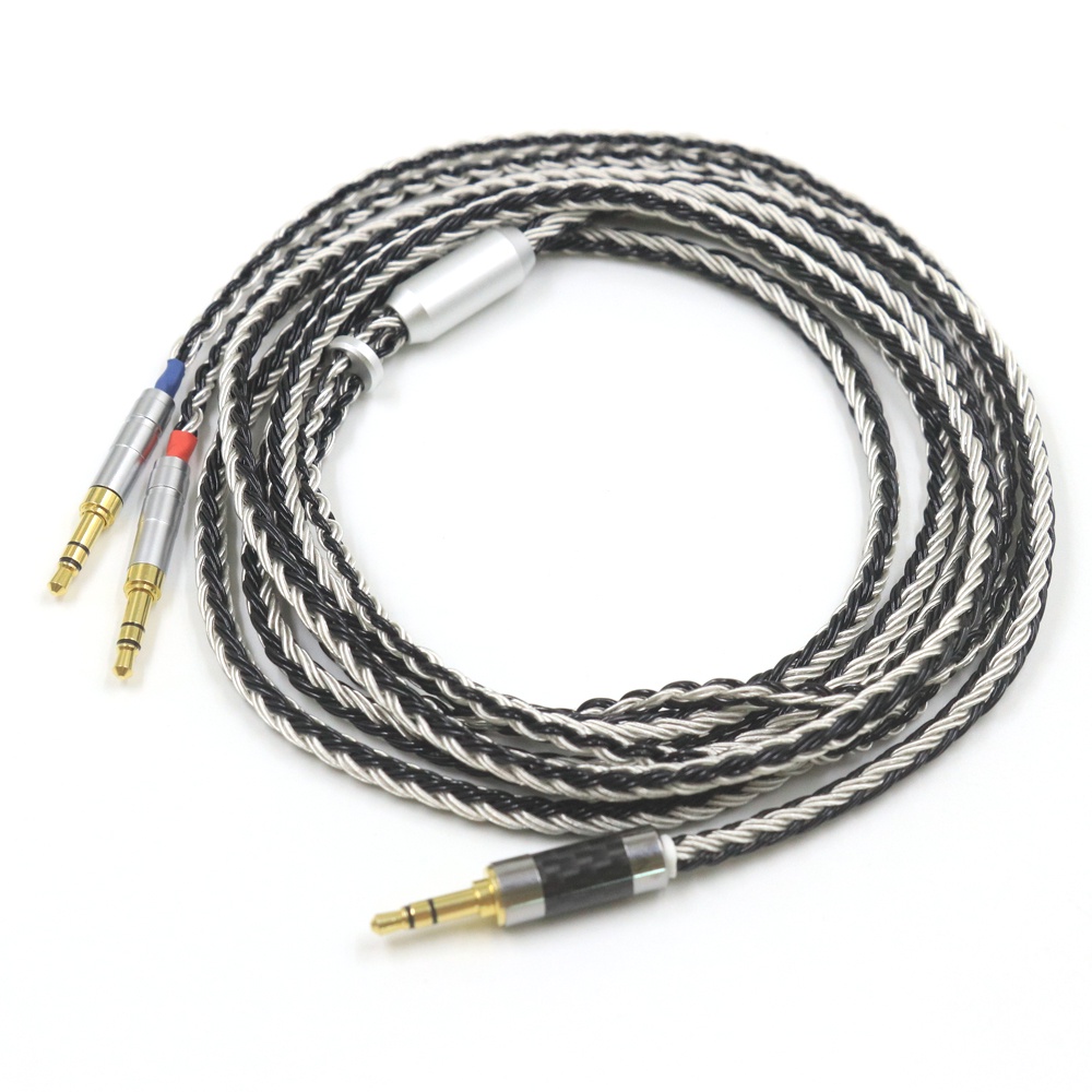 16 Core Silver Plated Headphone Cable For Sundara Aventho Focal Elegia t1 t5p MDRZ he400i