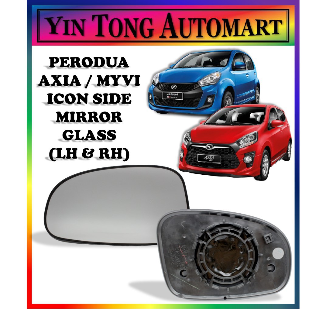 PERODUA AXIA / BEZZA / MYVI 20112016 Side Mirror Glass (Round) (LH