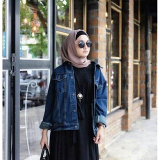 Denim jacket muslimah discount style