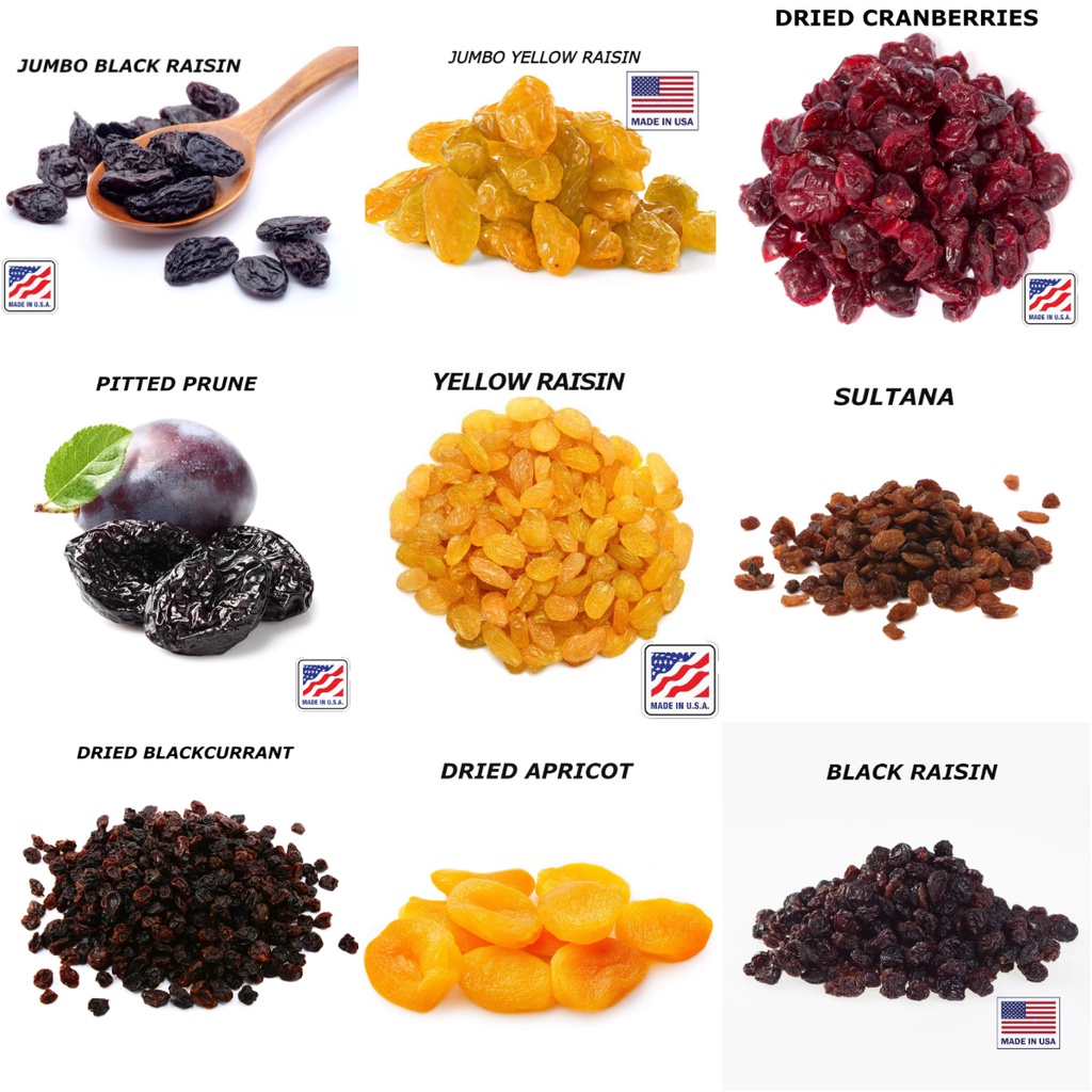 250g 500g JUMBO / NORMAL YELLOW & BLACK RAISIN BLACKCURRANT