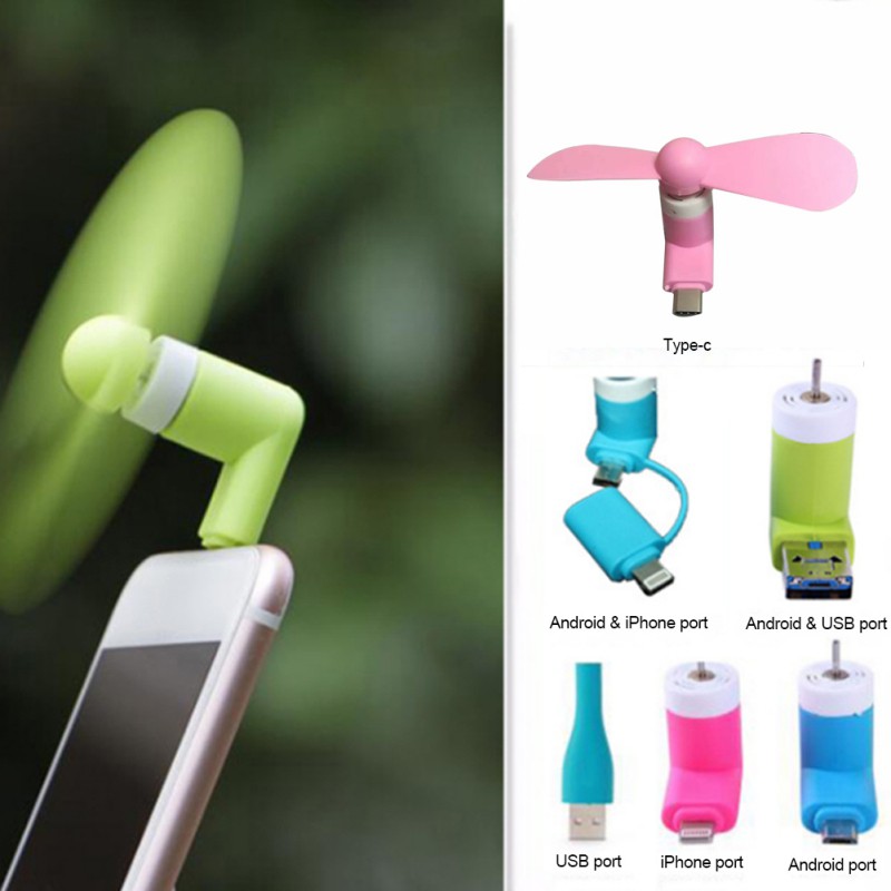 Laptop small charging treasure usb mini mobile phone Fan (Random Color ...