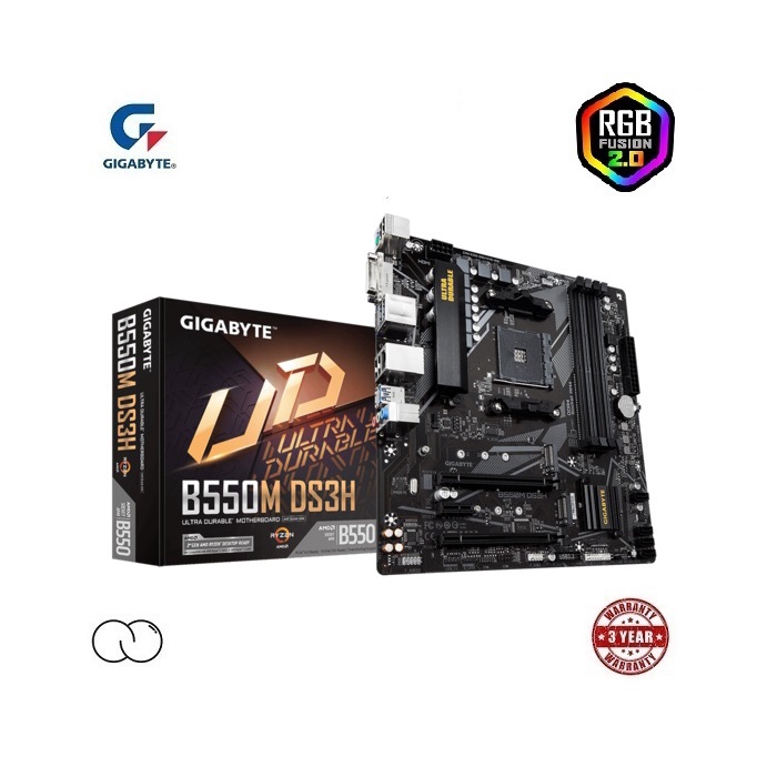 GIGABYTE AMD B550 Ultra Durable Motherboard / Ryzen AM4 Socket / RGB