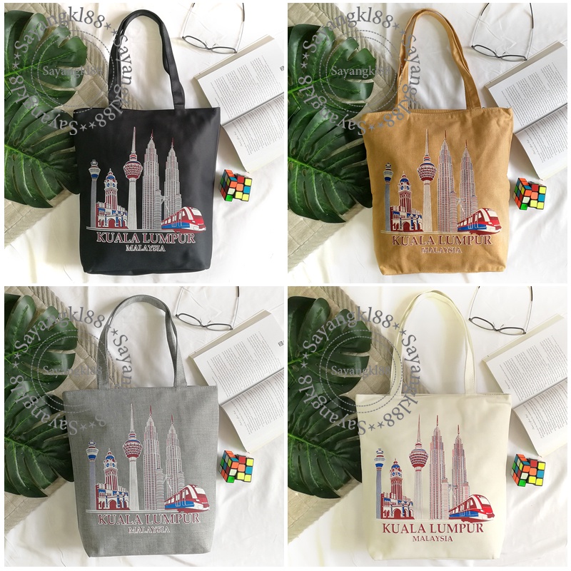 Tote bag klcc malaysia tote bag canvas bag klcc malaysia bag murah klcc