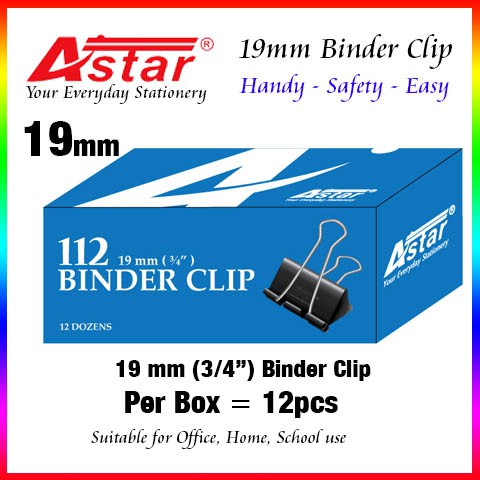 112 - ASTAR 19MM BINDER CLIP