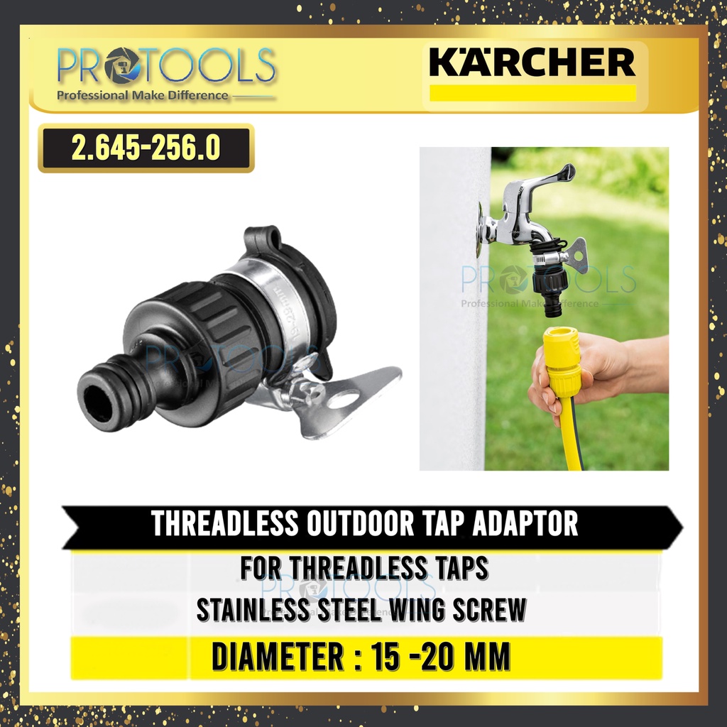 Karcher 2.645-256.0 Threadless Outdoor Tap Adaptor For Round Taps ...