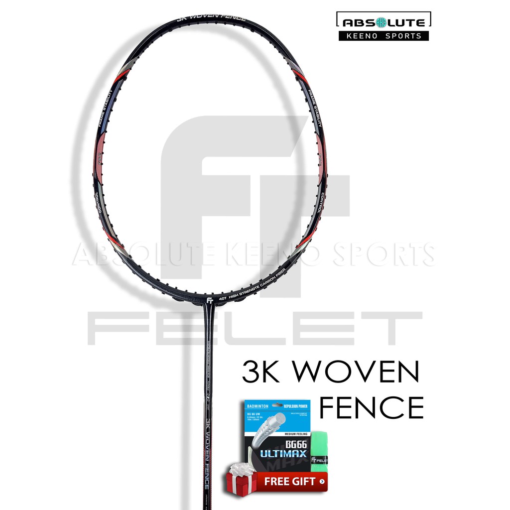 FELET 3K WOVEN FENCE Badminton Racket | Shopee Malaysia