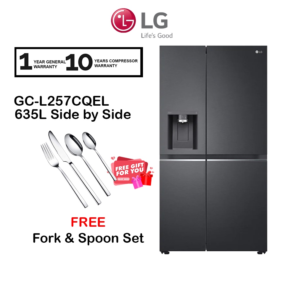 LG Side by Side Refrigerator (626L/655L/635L) GCB247SQUV/GCV257CQFW