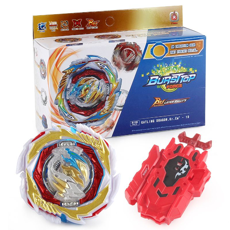 B-199 Beyblade Flame Aggressive Gyro Scope Double Pull Wire Launcher ...