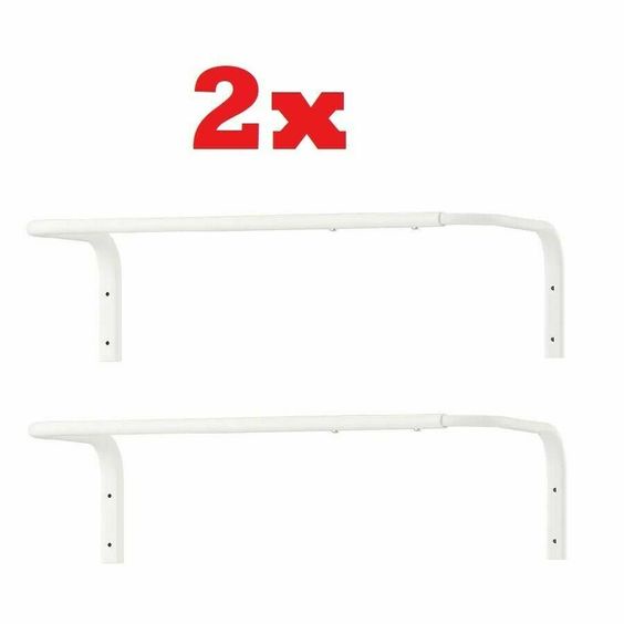*Many Many Stock* Ikea MULIG Clothes Bar, White, 6090 cm Shopee Malaysia