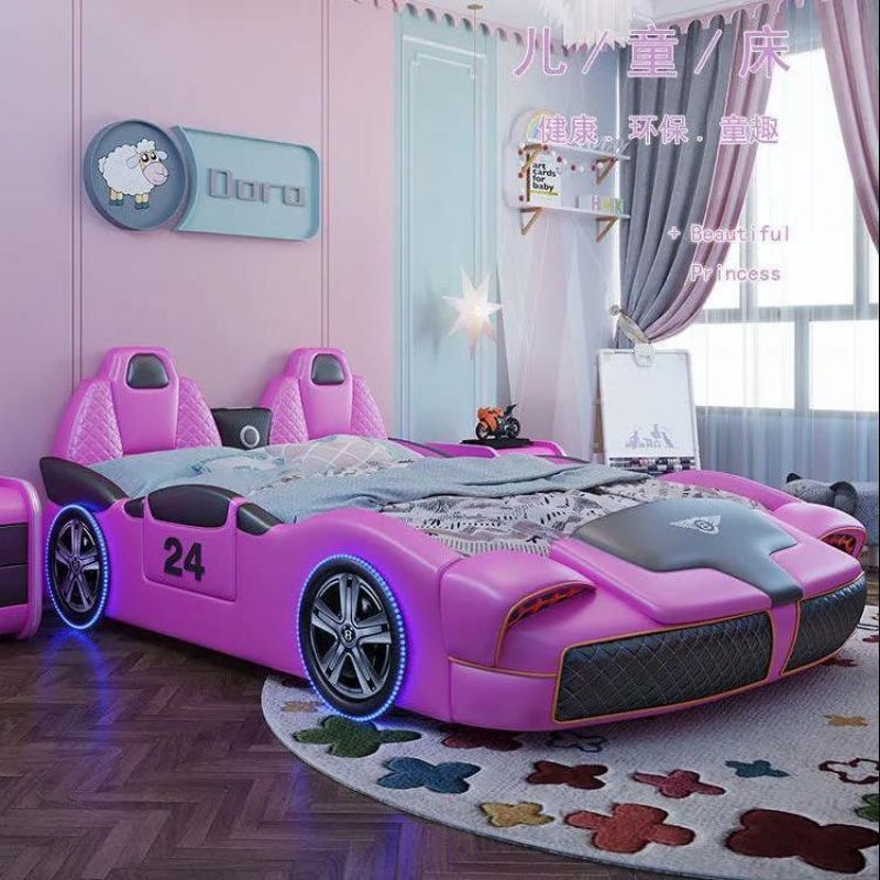 Children's bed boy single bed with guardrail cartoon car bed 1.5m youth