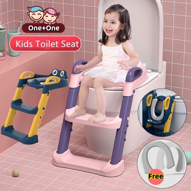 Foldable Baby Toilet Seat Kids Toilet With Adjustable Ladder Child ...
