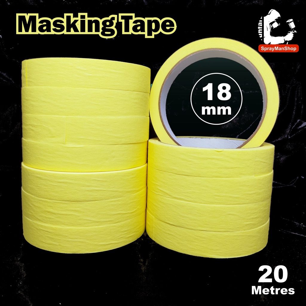 Masking Tape 18mm X 20 Meter For Painting And General Purpose Shopee