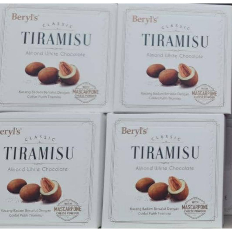 Tiramisu Ready Stock Beryls Almond Milk Chocolate White Cocolate Coklat 65g Mascarpone 3262