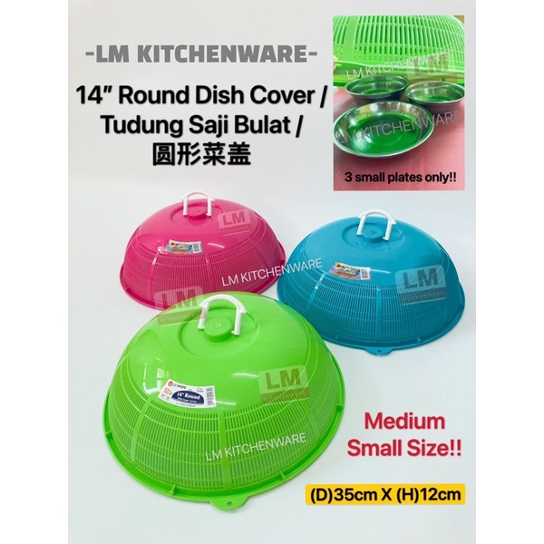 14” TUDUNG SAJI BULAT / ROUND DISH COVER / ROUND FOOD COVER WITH HANDLE ...