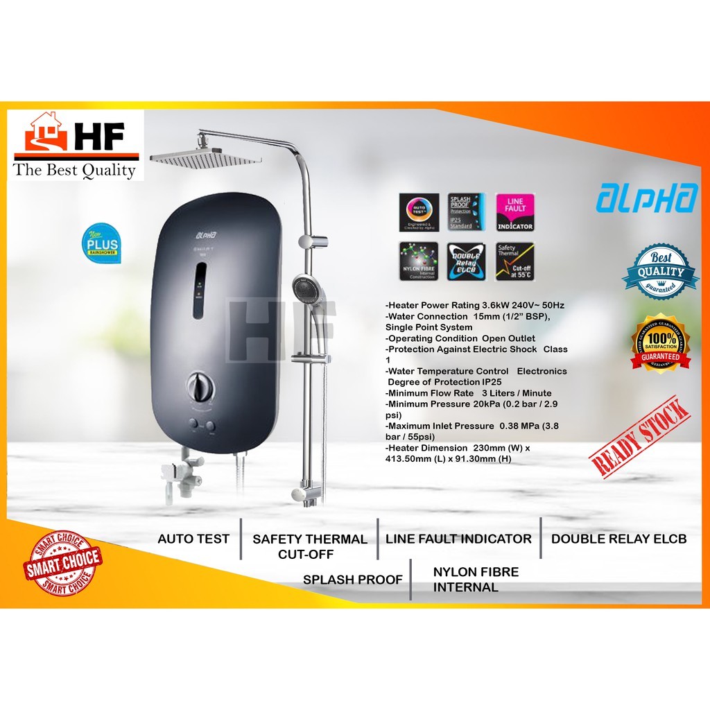 ALPHA Smart Water Heater Rainshower Pump Toilet Heater Toilet Pump ...