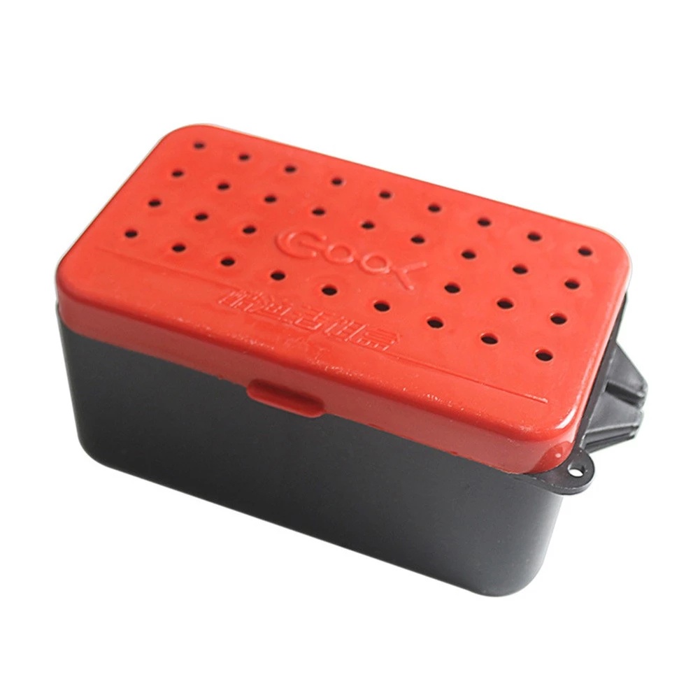 MASSTEK Johor Fishing Tackle Boxes Red Worm Earthworm Box Fishing Accessories Bait Box 11303