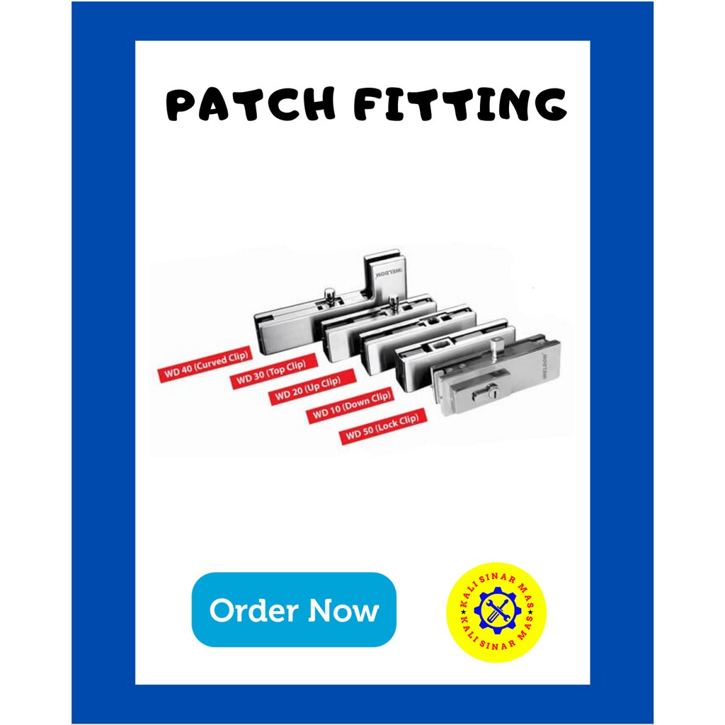 PATCH FITTING WD 10 DOWN CLIP STAINLESS STEEL WELDOM | Shopee Malaysia