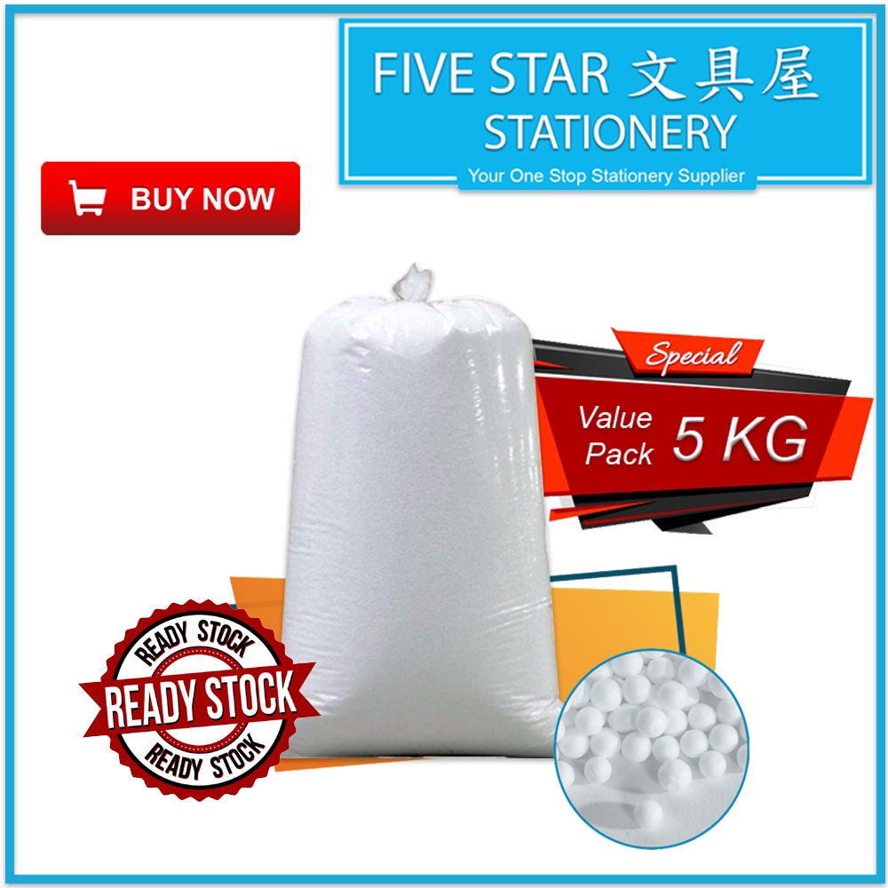 fivestar2u Poly Beads Bean Bag Refill 5KG Biji Kabus Sofa Polybead