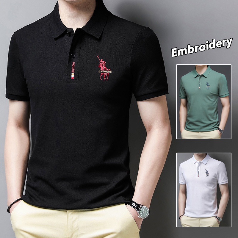 Ready Stock Black Polo T Shirt Men Slim Fit Black Baju Polo Lelaki Unisex T Shirt Lelaki Berkolar Plus Size T Shirt Lelaki Shopee Malaysia