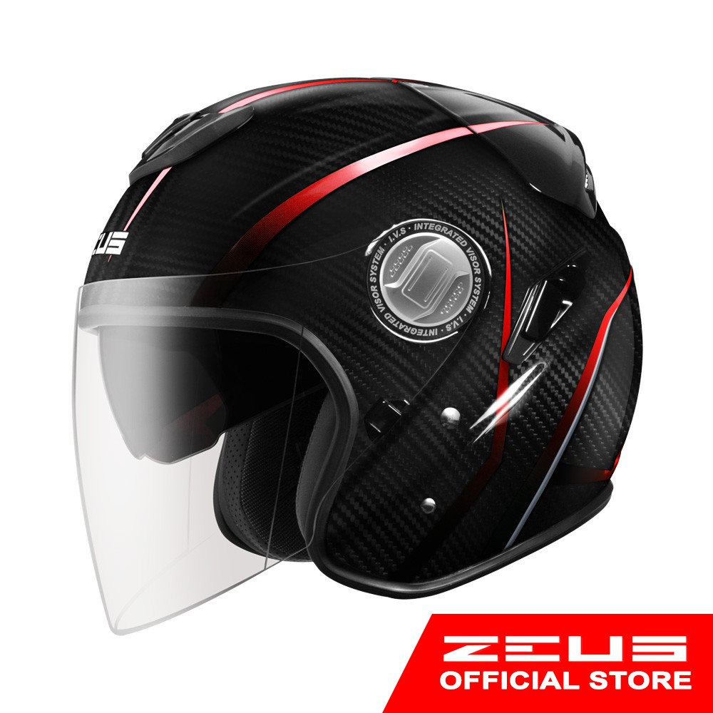 Carbon fiber best sale open face helmet