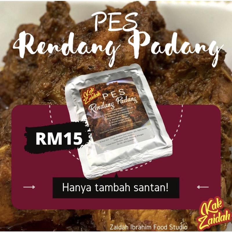 Pes Rendang Padang Kak Zaidah | Shopee Malaysia