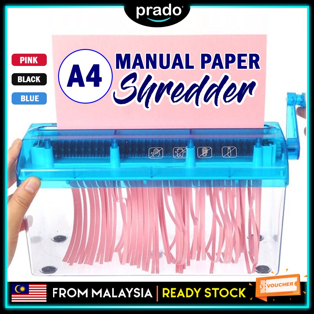 PRADO A4 A5 Size Portable Shredder Paper Documents Pencincang Kertas ...