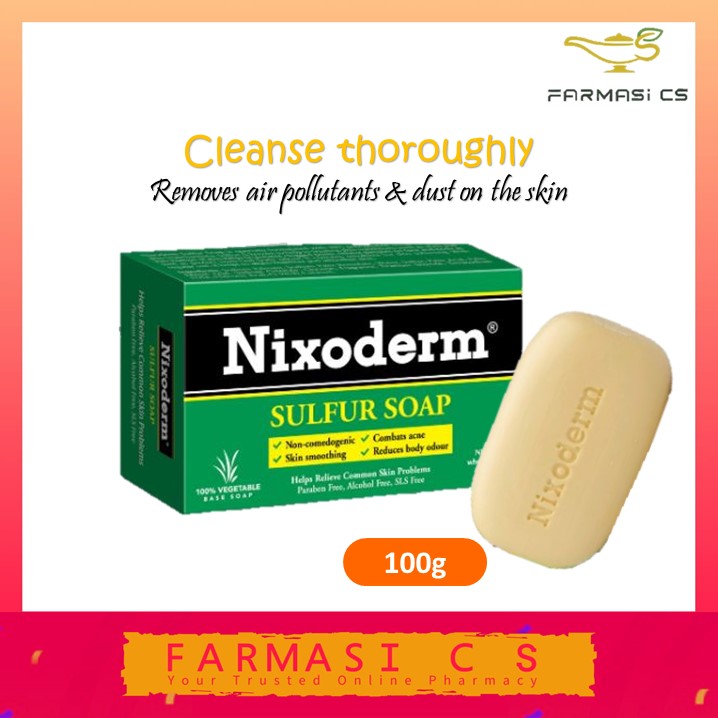 Nixoderm Sulfur Soap 100g EXP02/2026 [ antibacterial, Kills germs