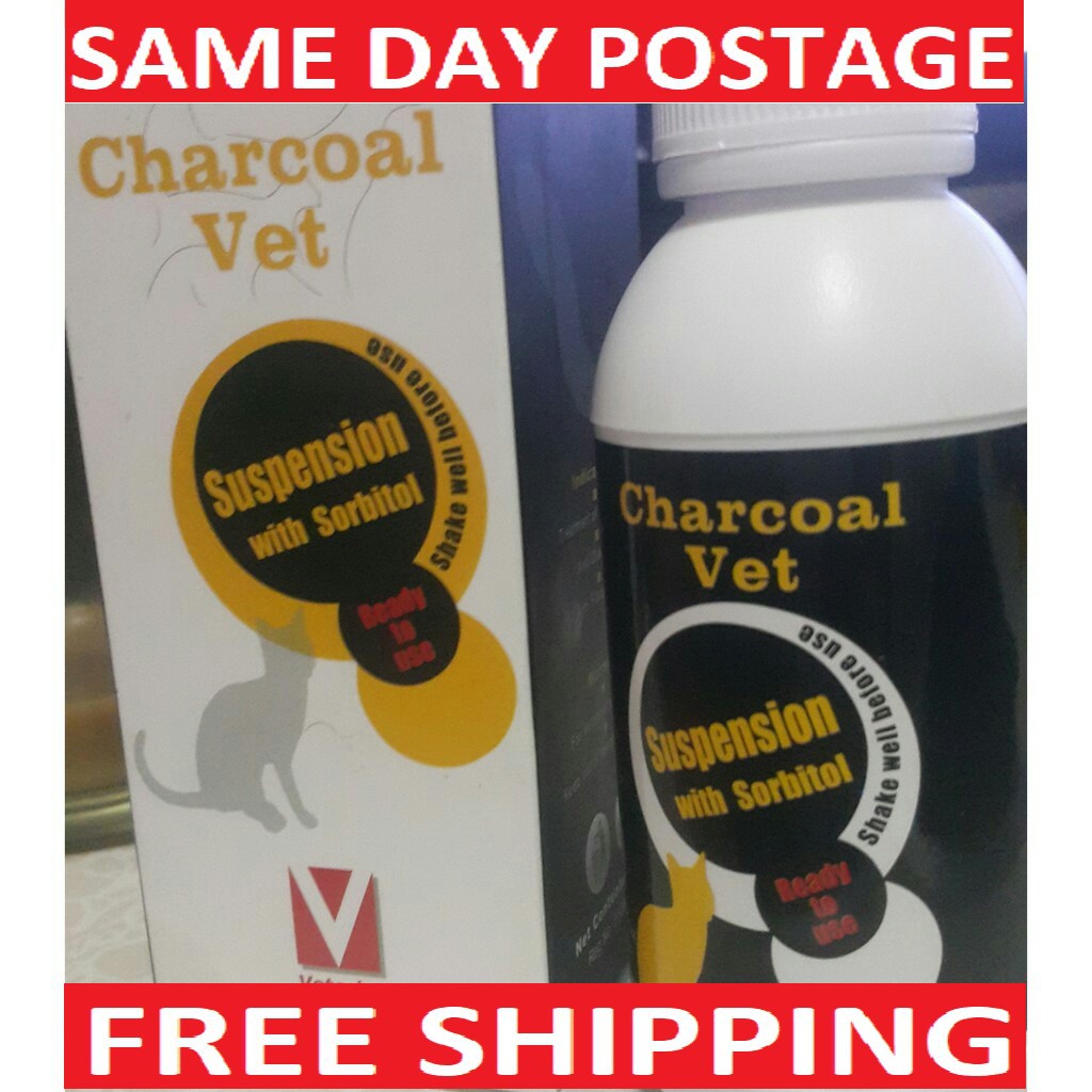 UBAT CIRIT BIRIT , KERACUNAN & KEMBUNG PERUT untuk kucing CHARCOAL