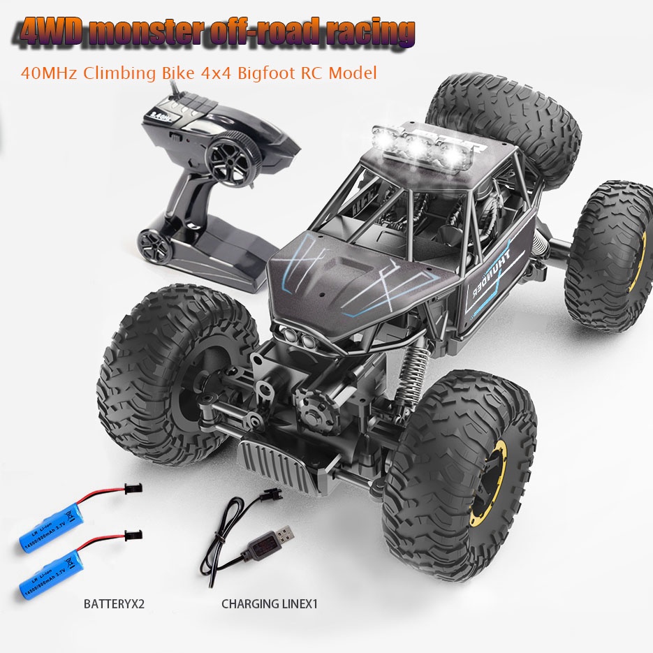 4WD off-road toy rc car, 1/16 alloy monster truck, 40MHz kereta control ...