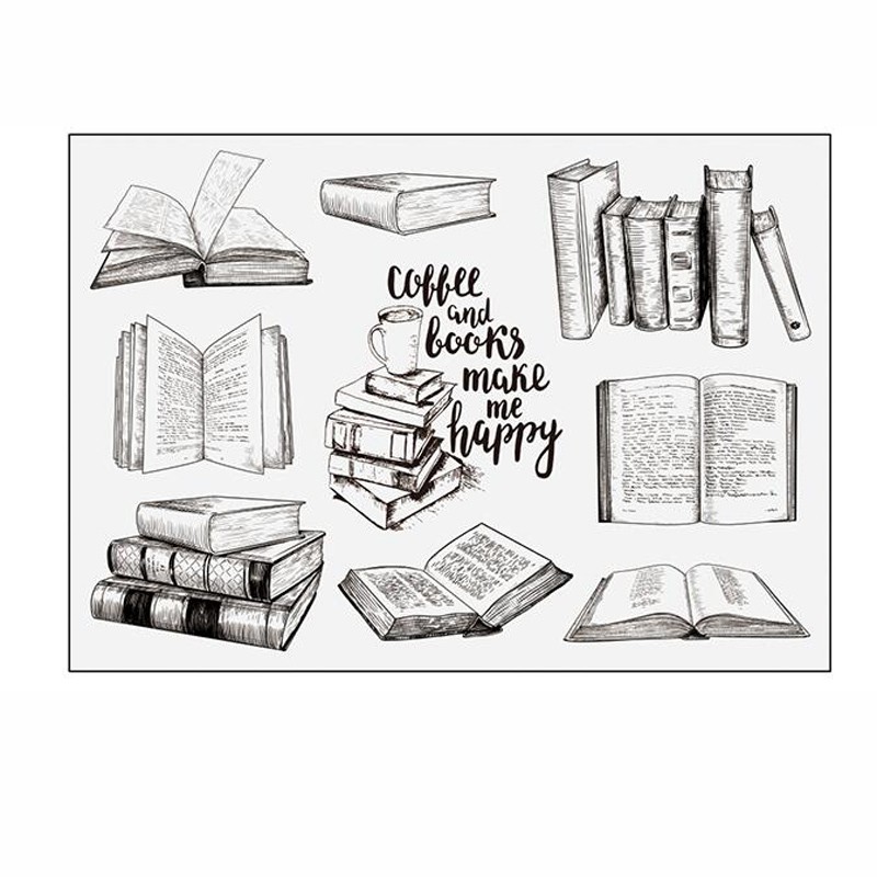 Books Silicone Clear Seal Stamp DIY Scrapbooking Embossing Photo Album ...