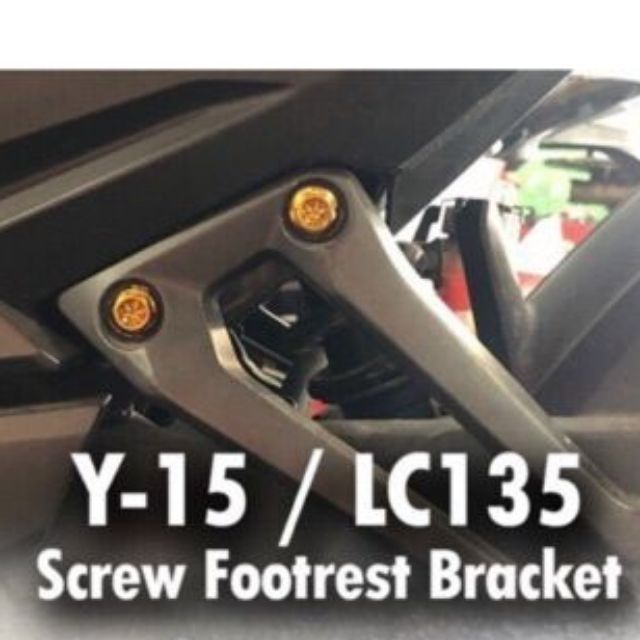 Footrest Screw Titanium / Gold High Quality Lc135 V1V8 / RS150 / Y15