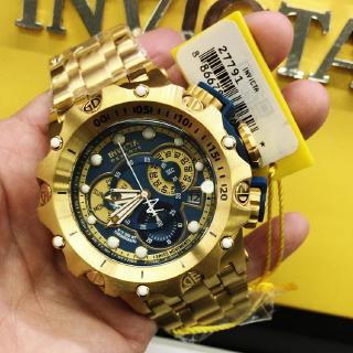 Invicta Gold Ghost Three Eyes Big Dial Steel Band Waterproof