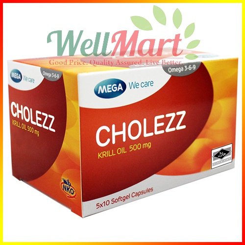 Mega Cholezz Krill Oil 500mg 50's | Shopee Malaysia