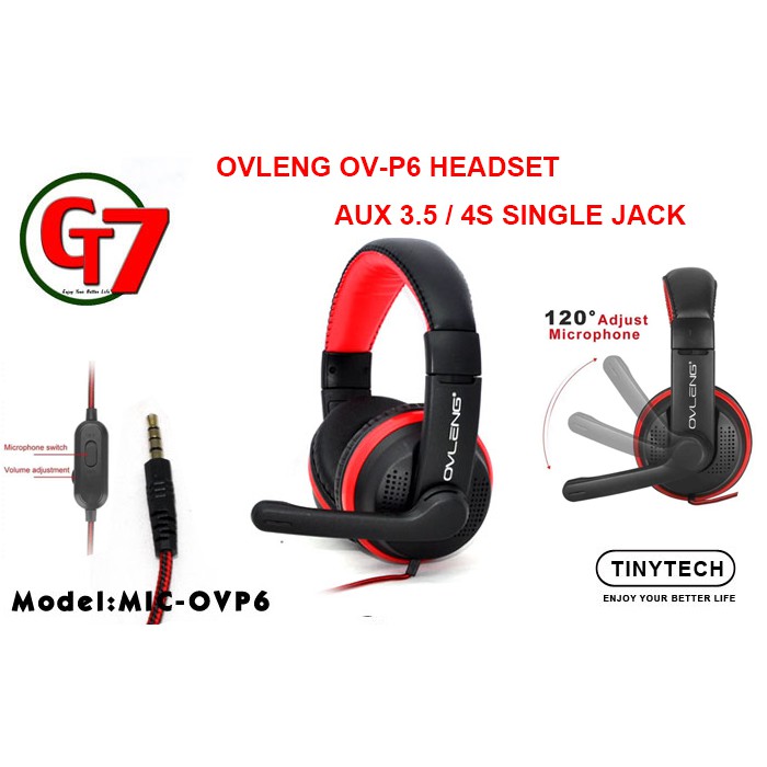 OVLENG OV P6 WIRED GAMING HEADPHONE E SPORTS WITH MICROPHONE MIC OVP6