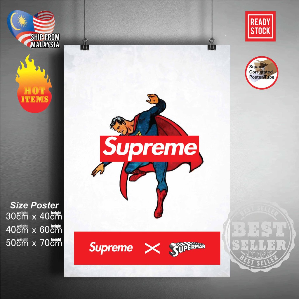 Supreme 2025 superman sticker