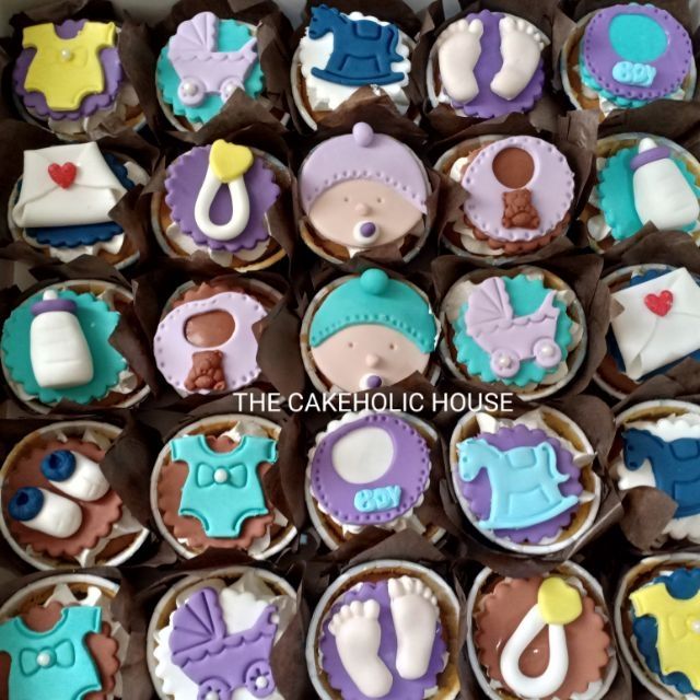 Edible Baby Shower Cupcakes Topper Shopee Malaysia