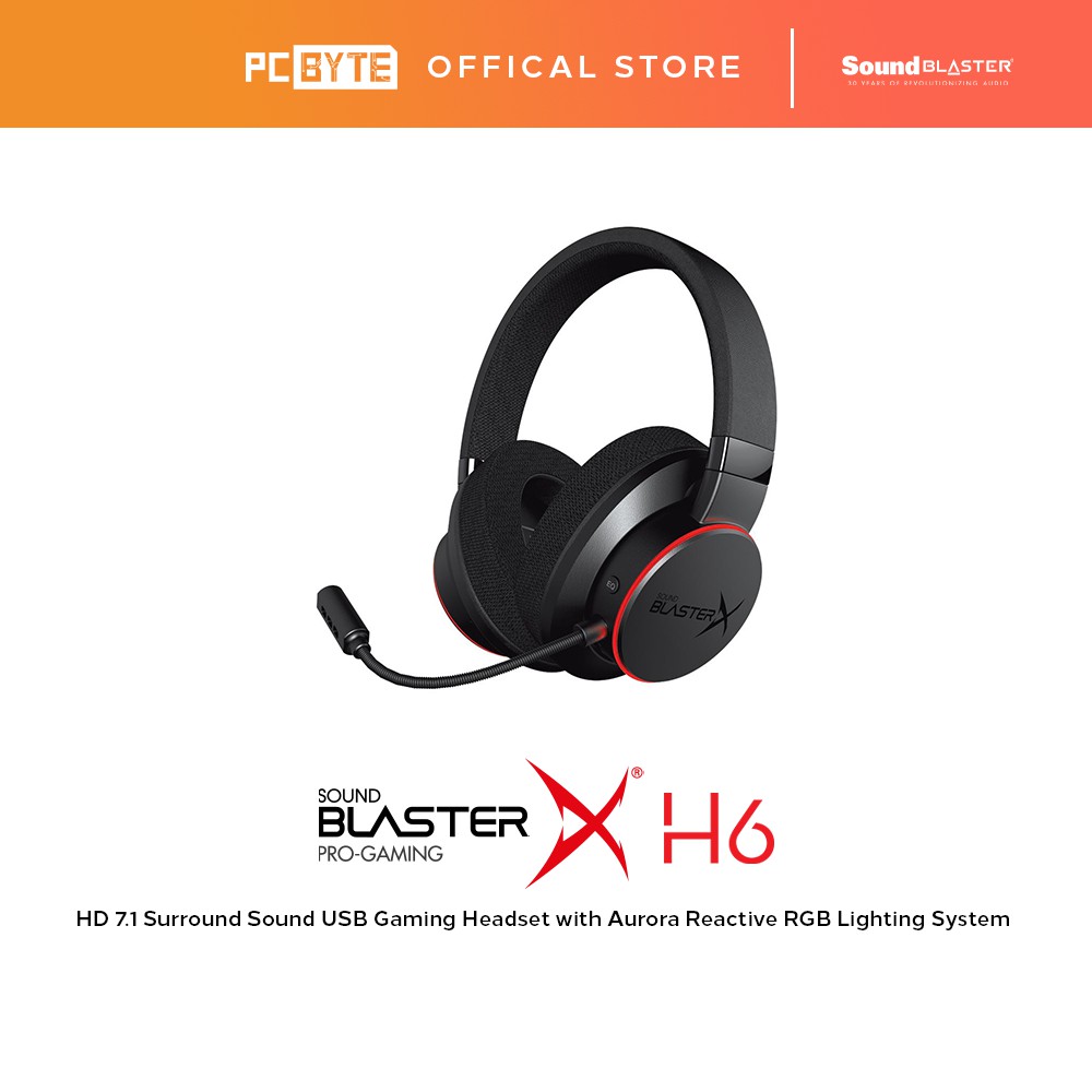 Sound blasterx h6 7.1 gaming online headset