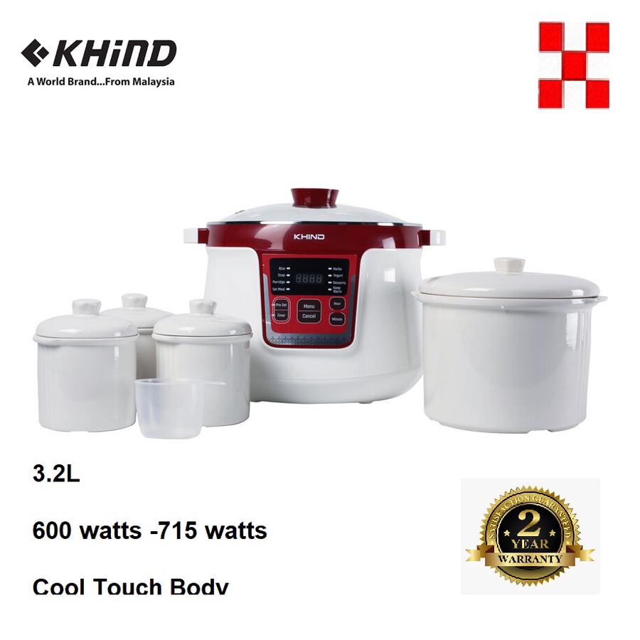 Khind 3.2L Double Boiler DB32N Khind Periuk Rebus 3.2L DB32N 机兴3.2公升炖锅